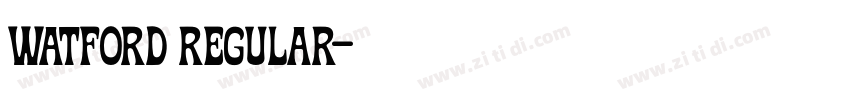 watford regular字体转换